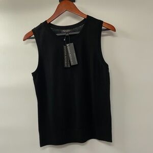 NWT Banana Republic 100% Merino Extra Fine Wool Sweater Vest Women Sz. S Black